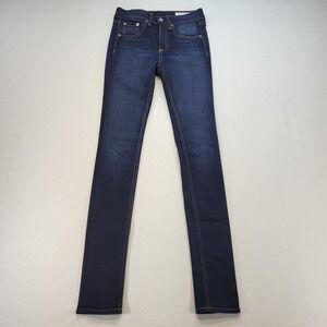 Rag & Bone Skinny Jeans Women 24 Dark Blue Bedford Stretch Denim
